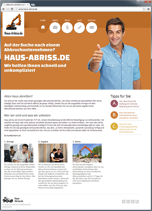 Сайт и логтип Haus-Abriss.de